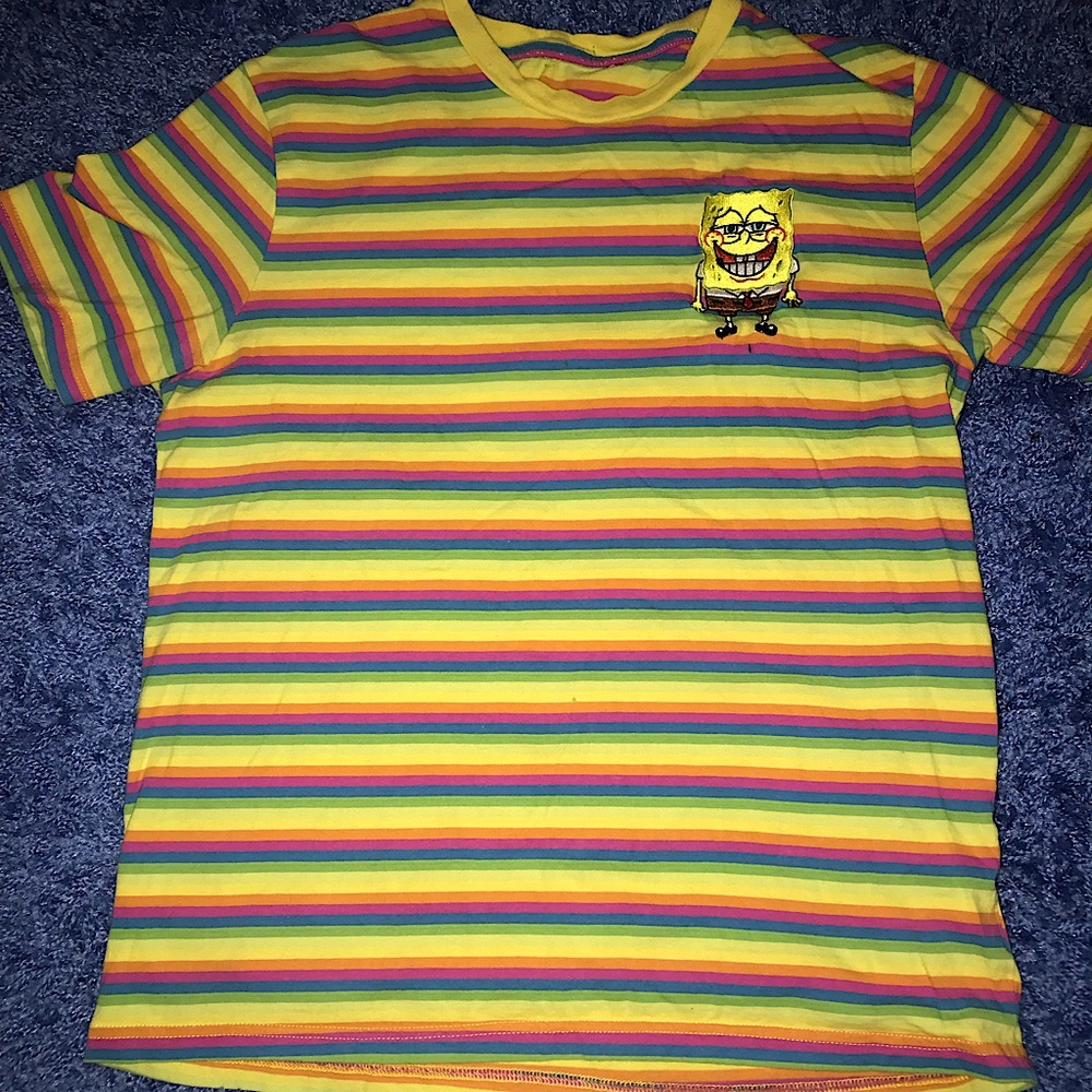Spongebob squarepants shirt SIZE MEDIUM rainbow
